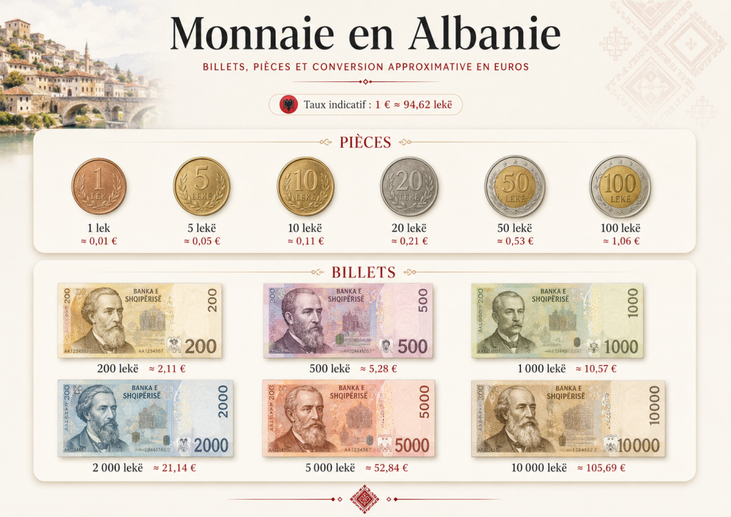 Monnaie à Pogradec