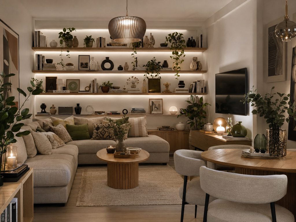 appartement à la décoration surchargée, inadapté pour une famille nomade